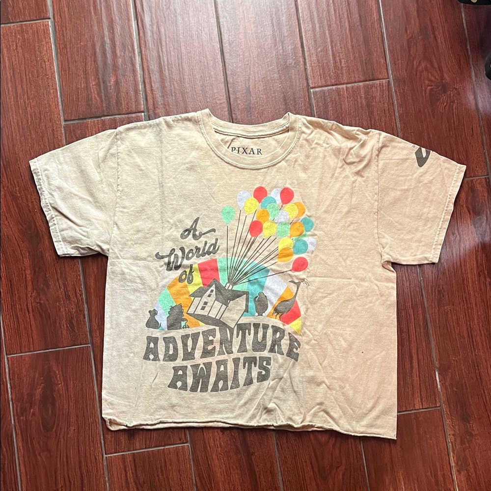 Pixar Adventure Awaits Beige T-Shirt